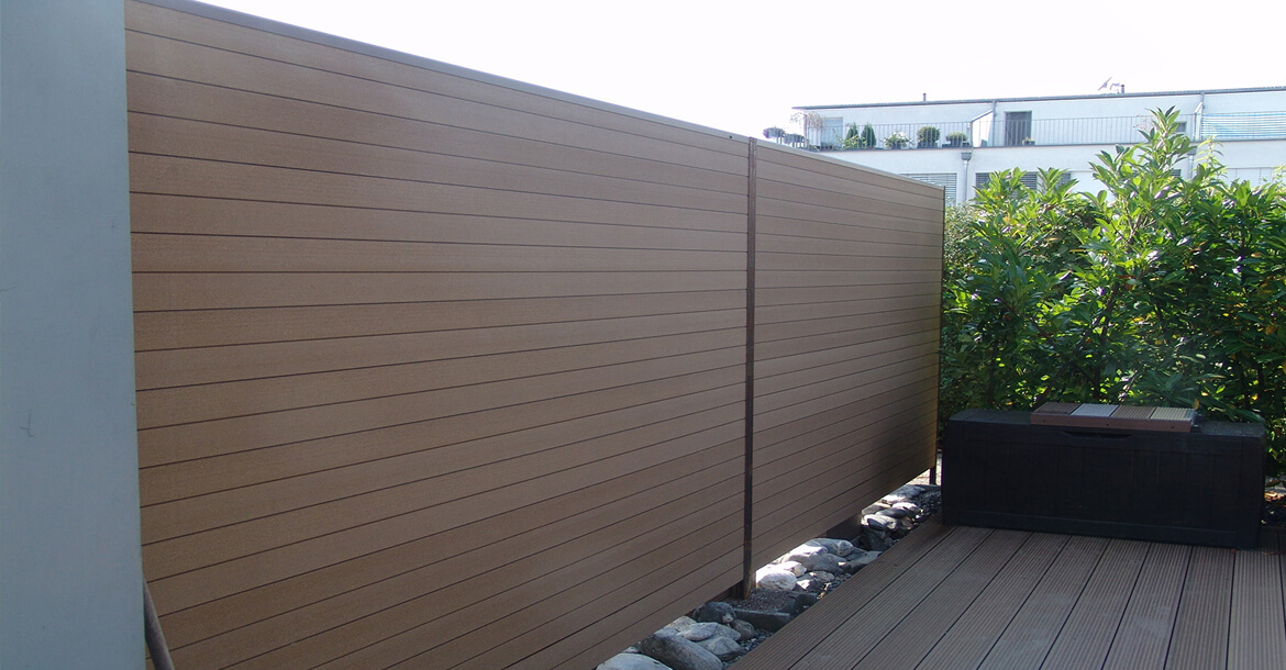 Ahşap kompozit çit