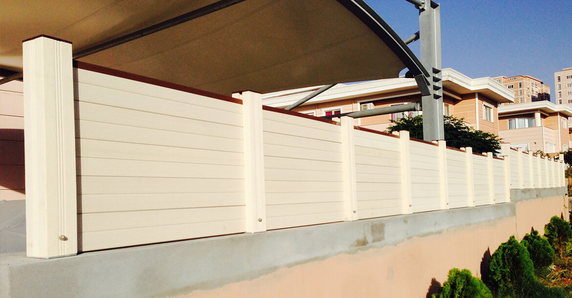 Ahşap kompozit çit